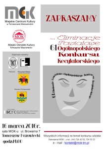 Plakat ,,61 Ogólnopolski Konkurs Recytatorski"