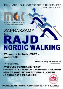 Plakat ,,Rajd Nordic Walking"
